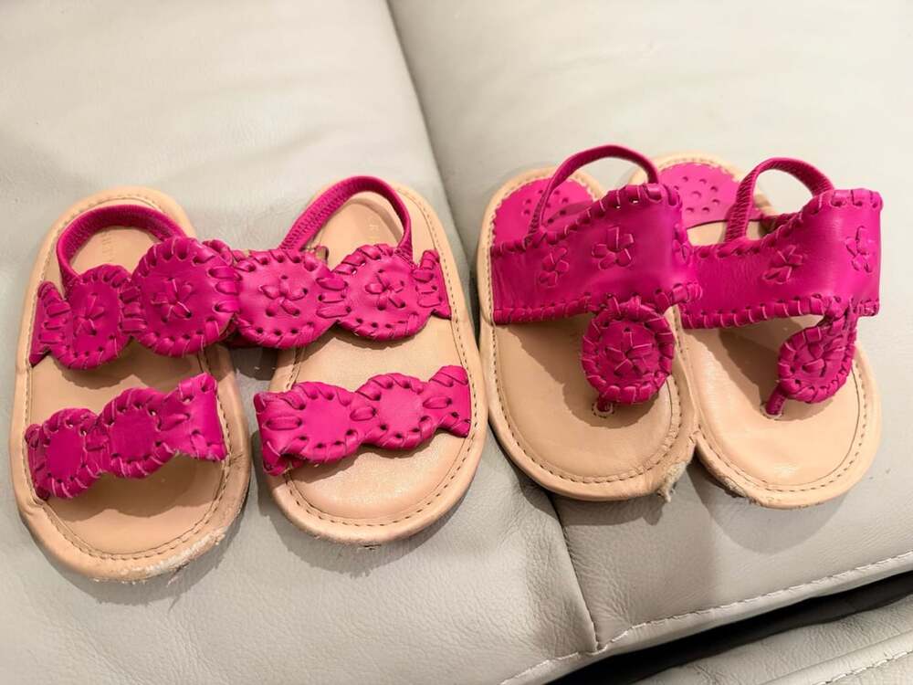Jack Rogers Lauren Sandal Size 3/6m & 6/9m Pink Leather Toddler Infant